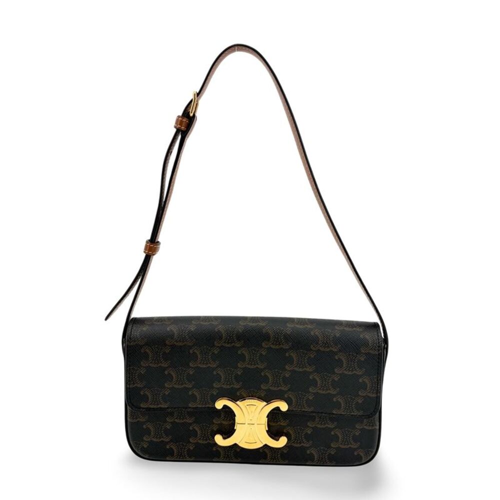 Celine Triomphe Canvas Crossbody Bag Triomphe Tan
